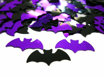 Black and Purple Bat Confetti